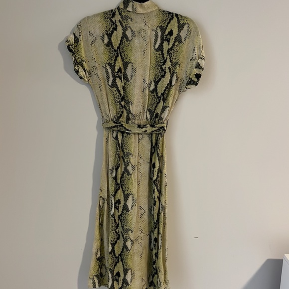 Linen Snake print midi dress - Picture 6 of 7